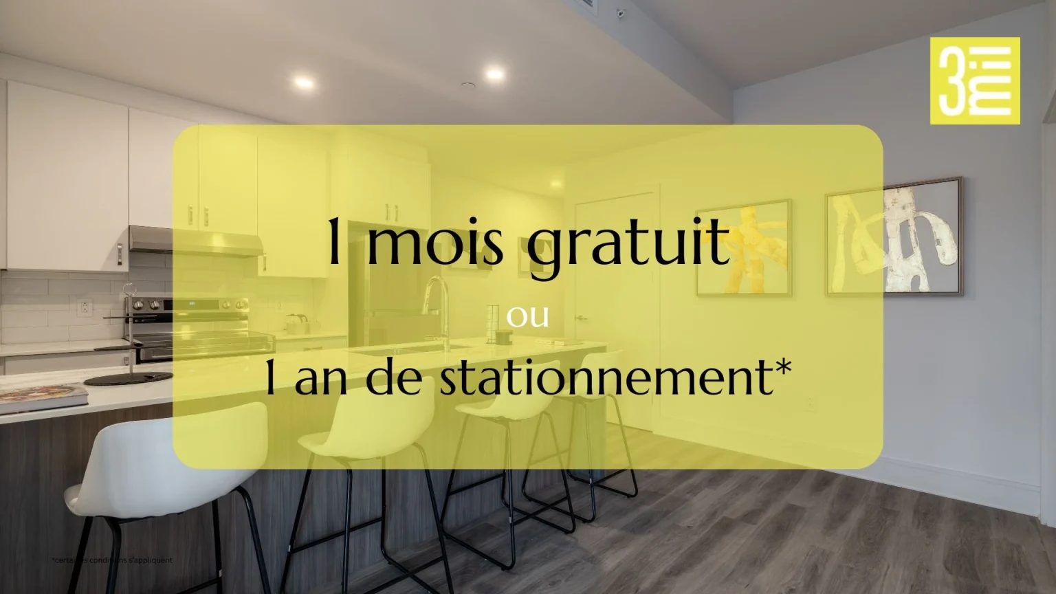 le3mil condos locatifs Montreal promotion 1 mois gratuit
